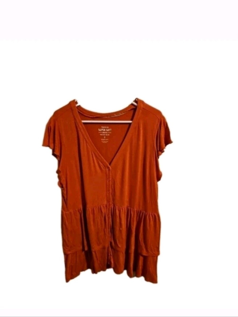 Torrid Super Soft Knit Orange Blouse Top Size 3x